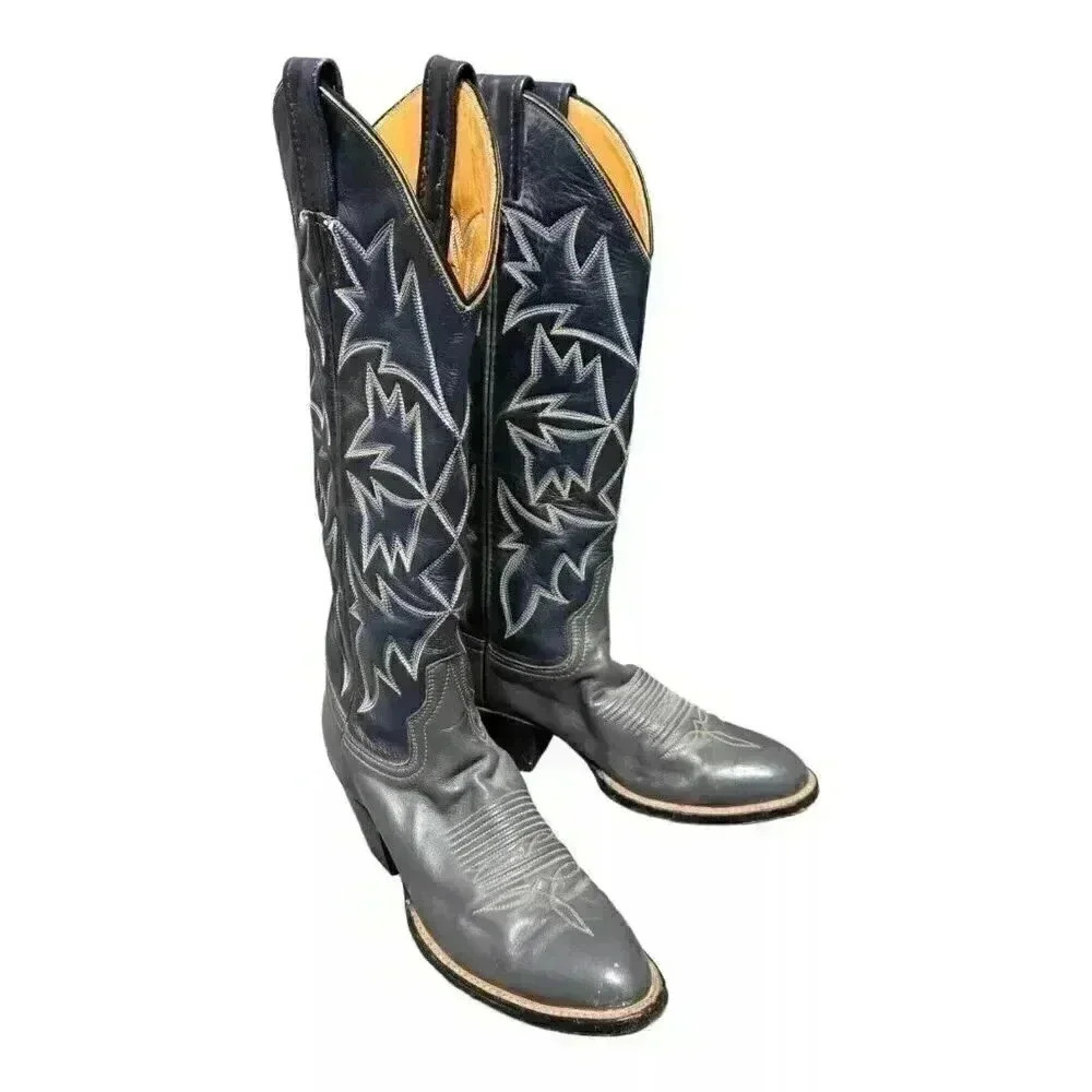 Laramie Women's Vintage Western Boots - Handmade Leather Cowgirl Shoes - Size 6